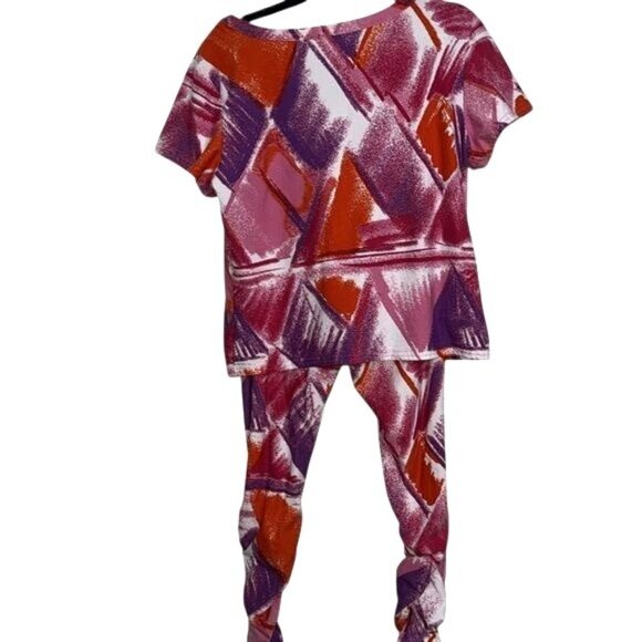 Jolie & Joy Womens 1X Abstract Print Top & Pants Set - Picture 5 of 12